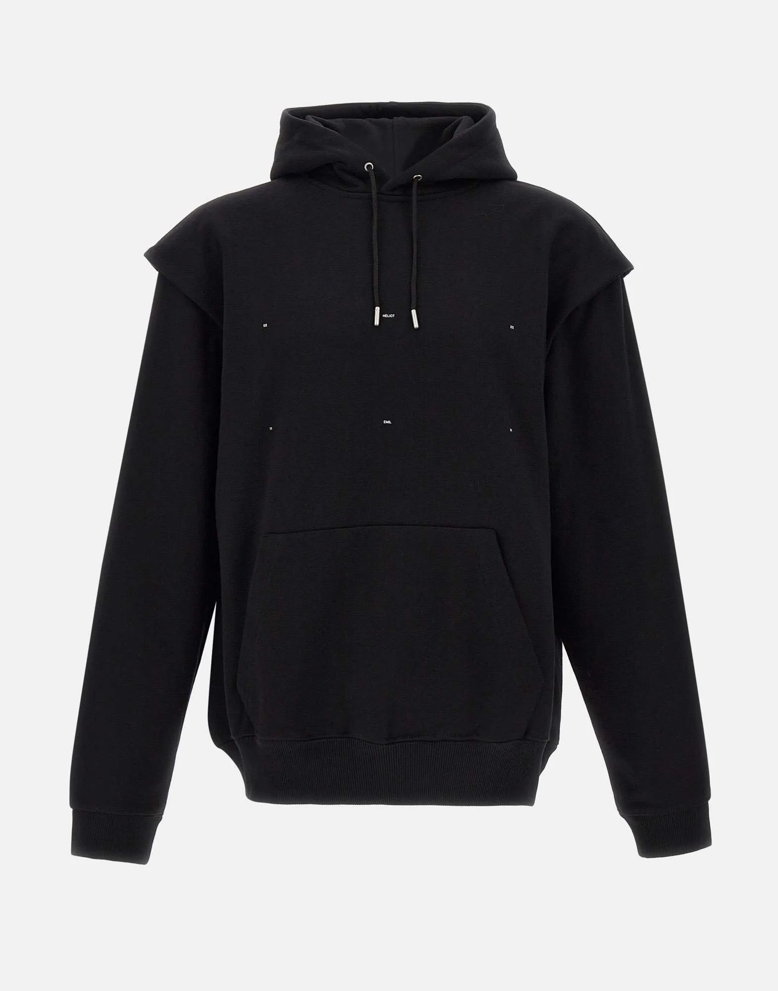 Outline Logo Cotton Sweatshirt in Black