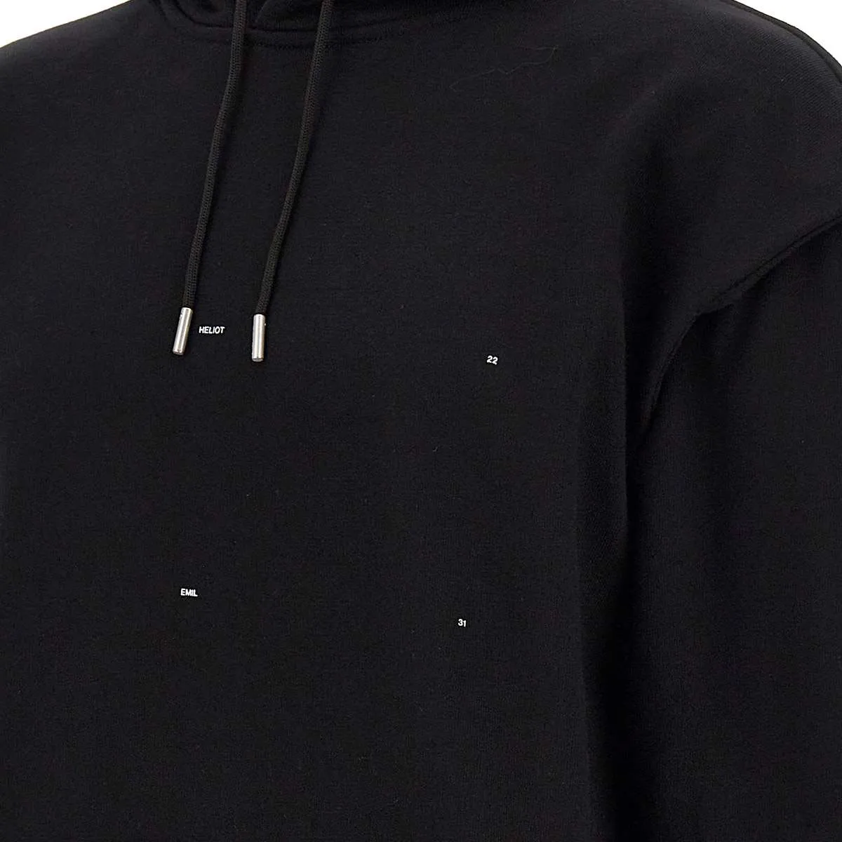 Outline Logo Cotton Sweatshirt in Black