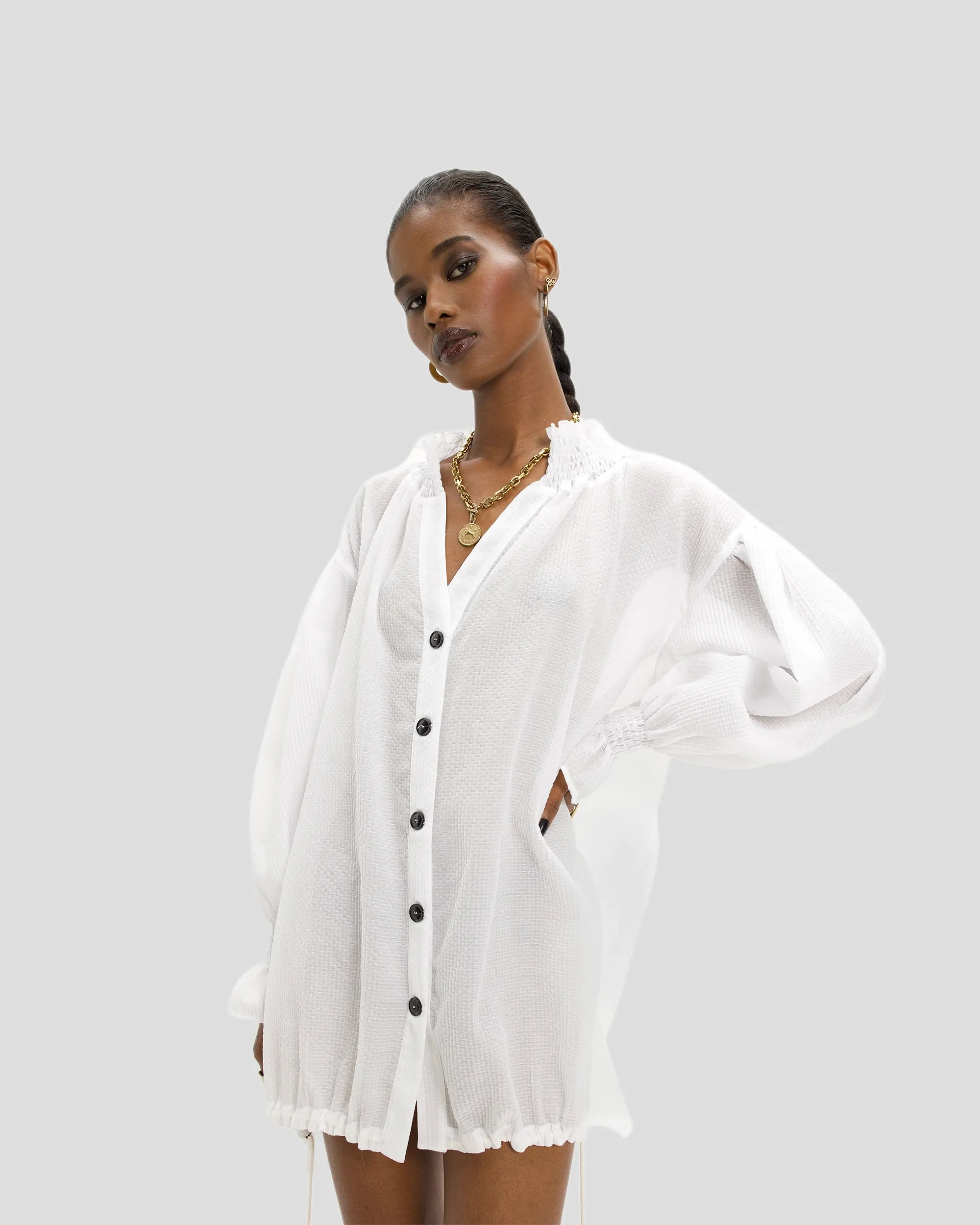 Owen Tunic-Shirt in Stamen Voile