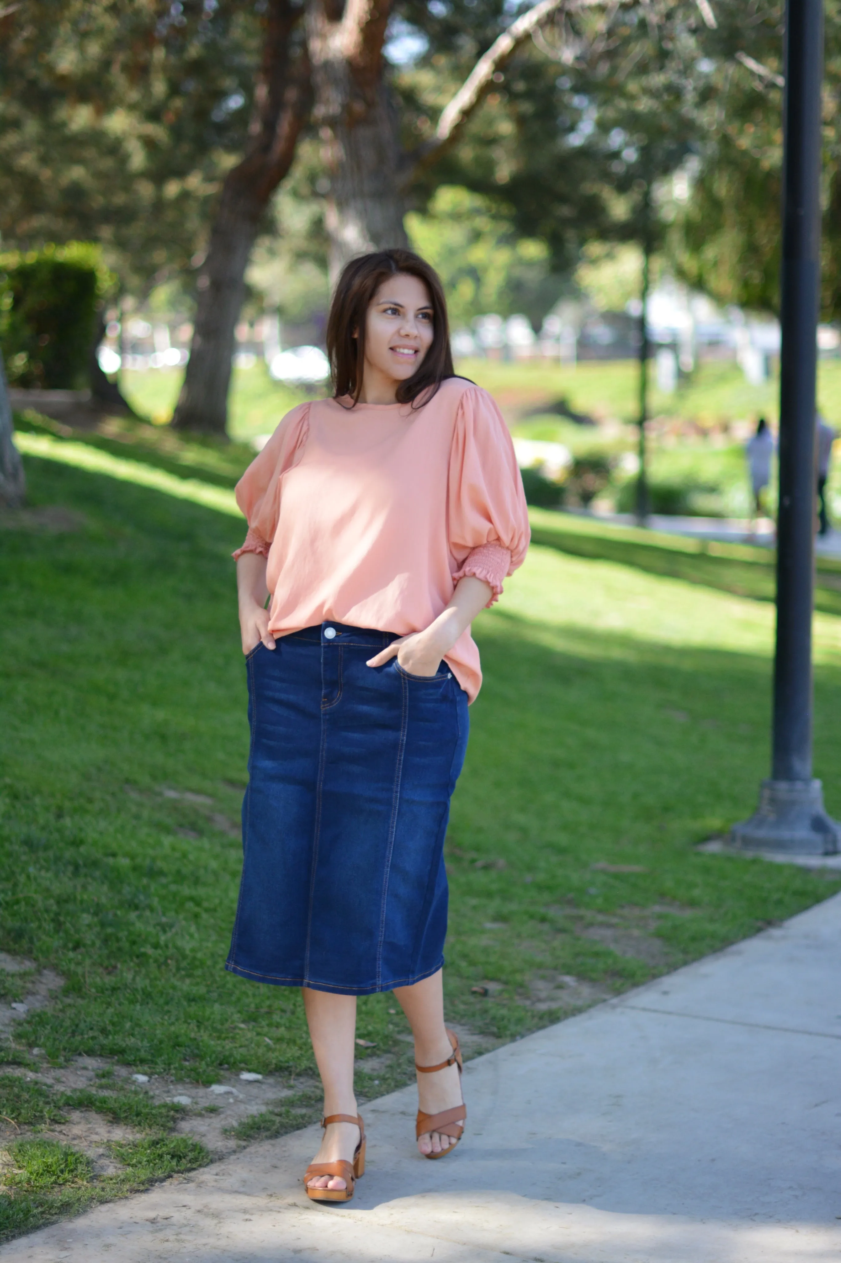 Peyton Dark Denim Skirt