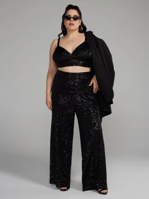 Plus Size Sequin Pant