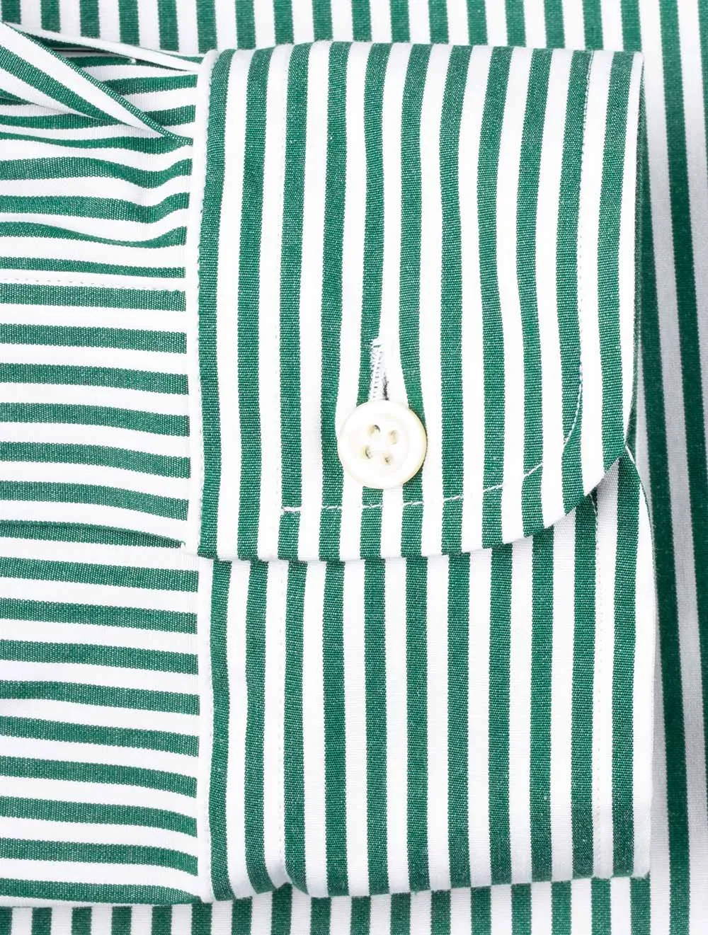 Poplin Stripe Buttondown Shirt Green