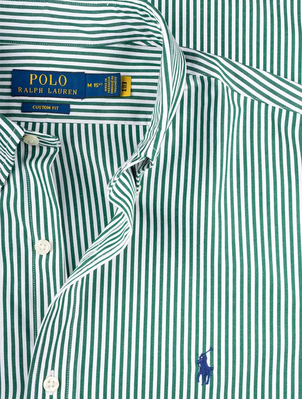 Poplin Stripe Buttondown Shirt Green