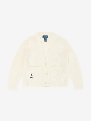 Ralph Lauren Girls Wool and Cashmere Cardigan in Ivory