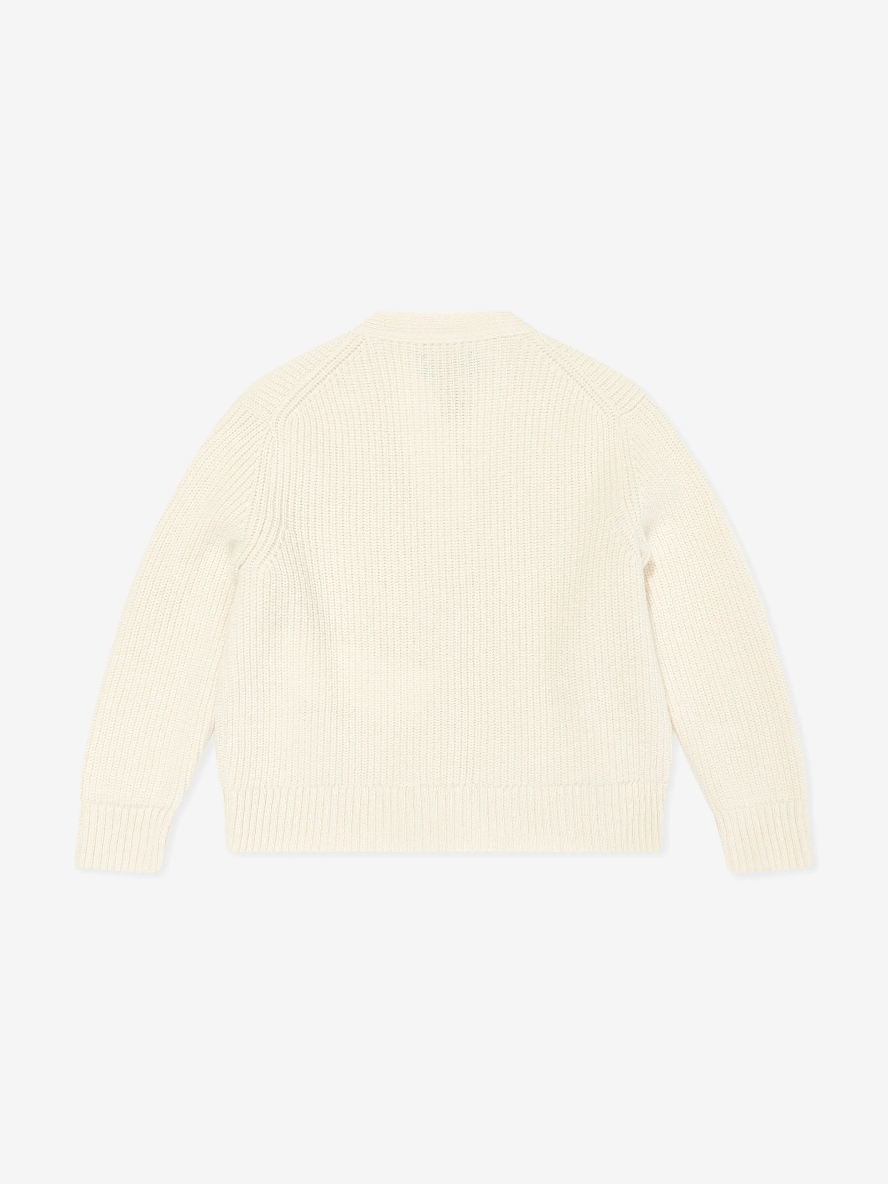 Ralph Lauren Girls Wool and Cashmere Cardigan in Ivory