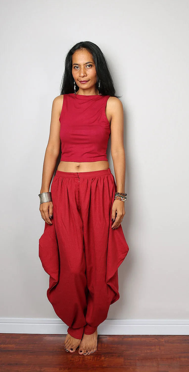 Red Harem Pants