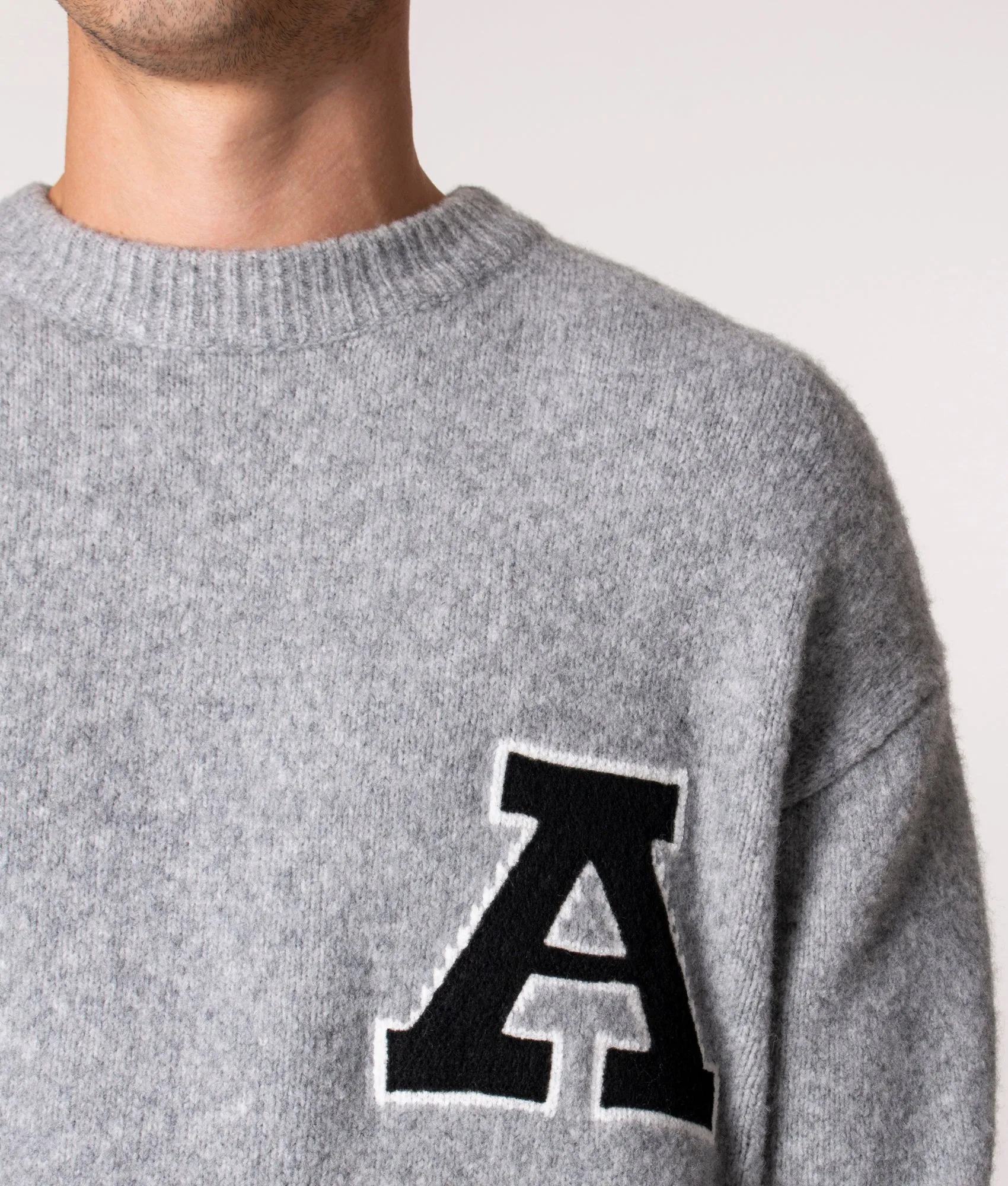 Relaxed Fit `Team` Knitted Jumper