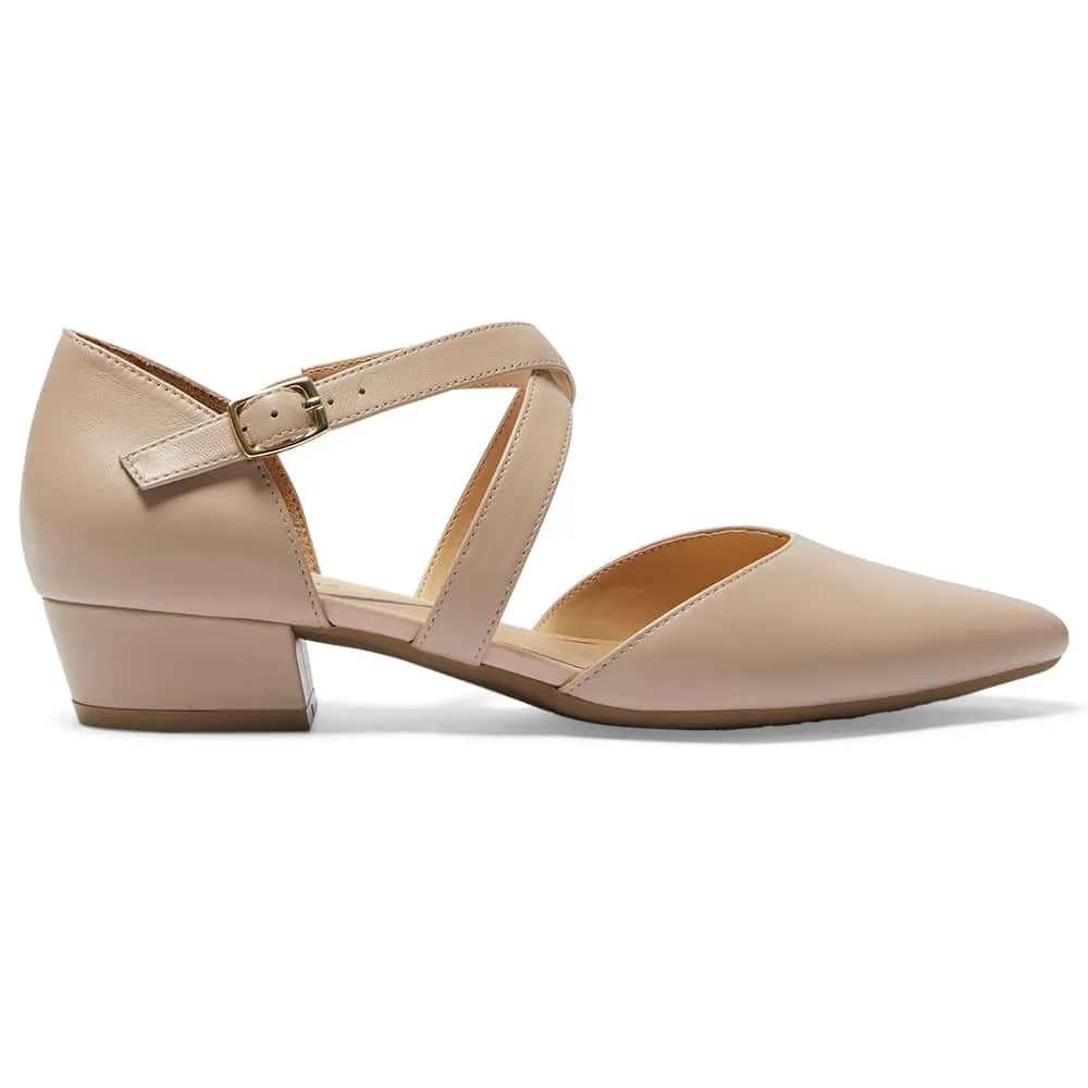 Renee Heel in Blush Leather