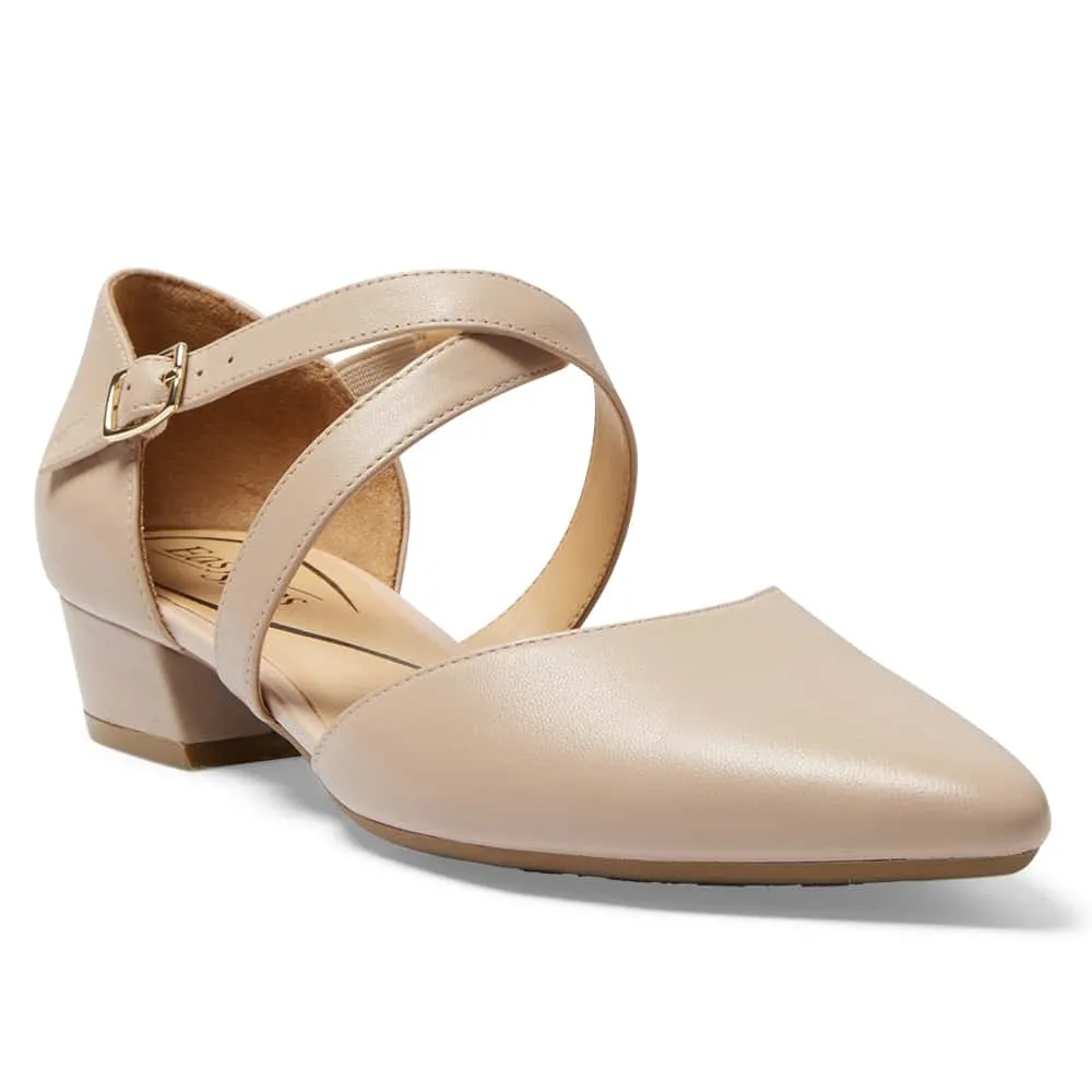 Renee Heel in Blush Leather