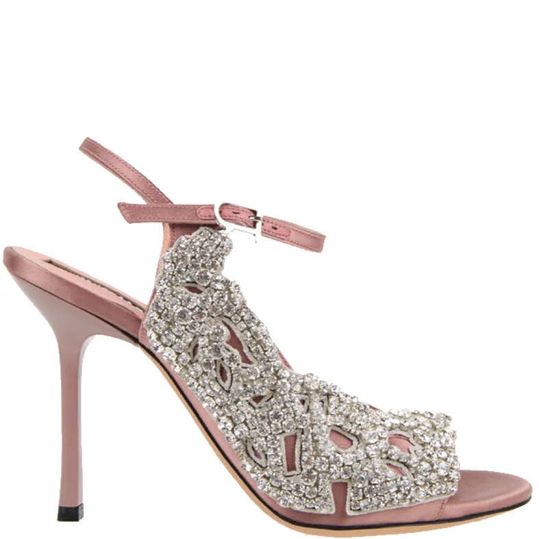 Rochas Crystal Heel 85 Satin, Pervinca