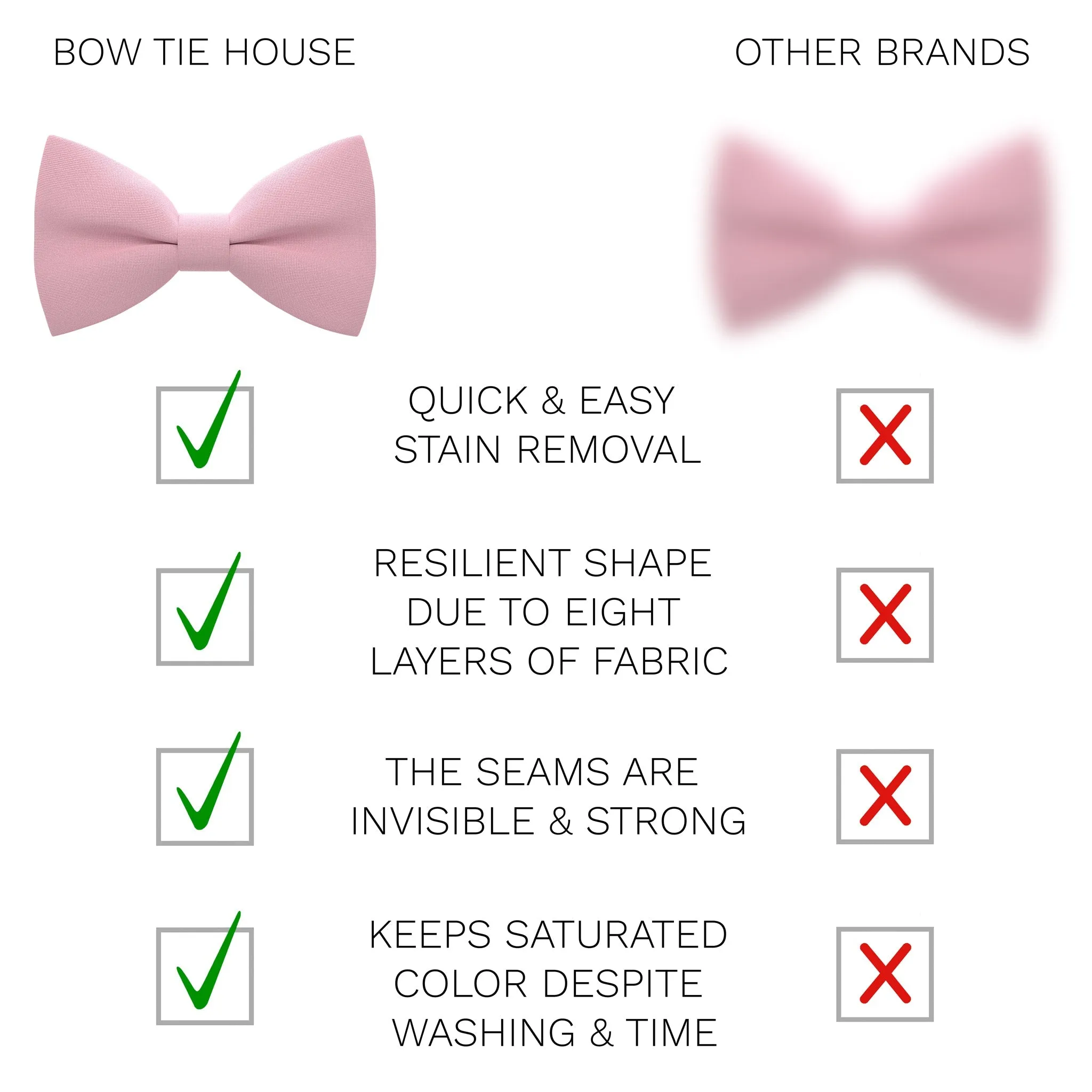 Rose Quartz Bow Tie