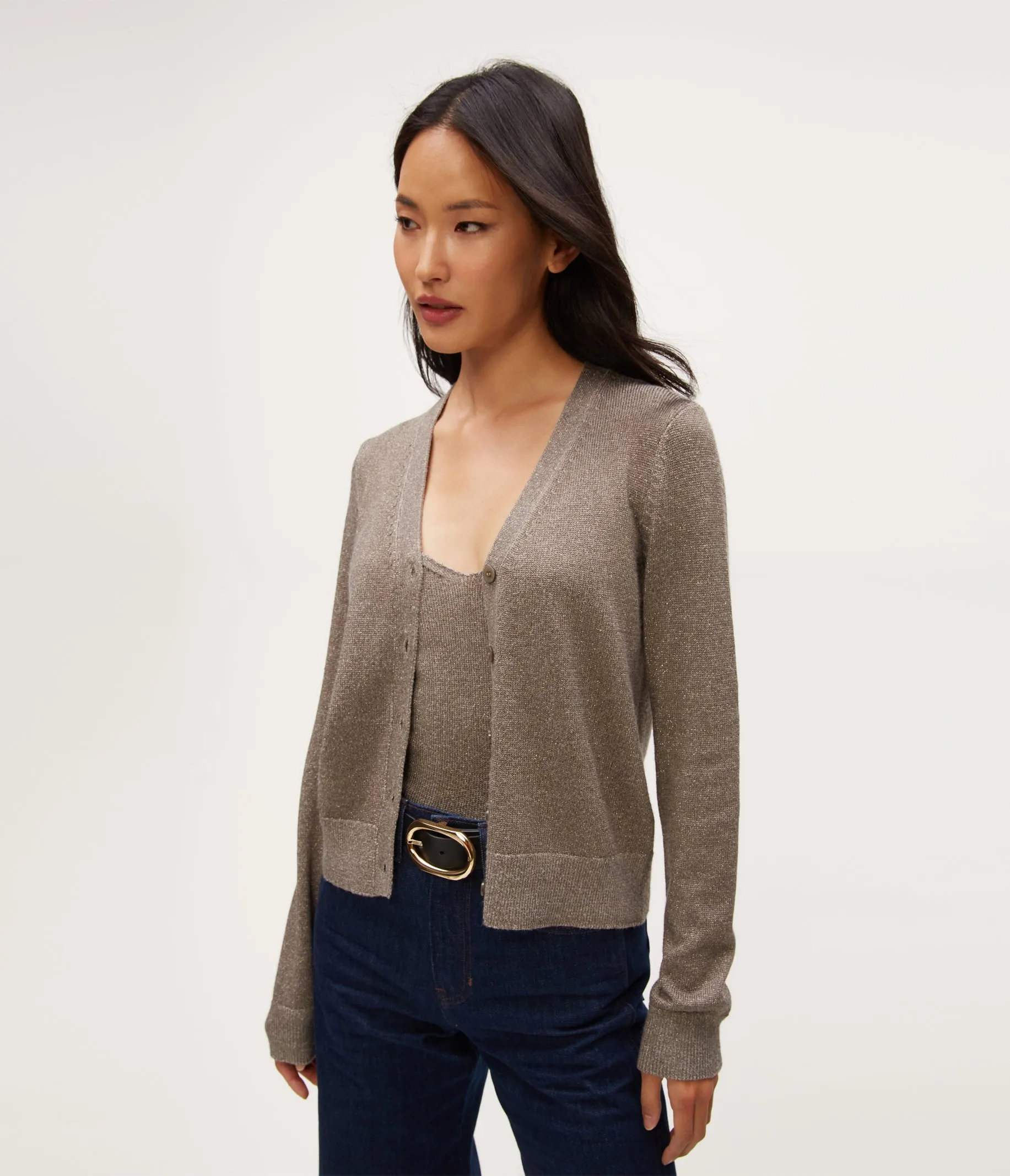 Ruiz Metallic Cardigan