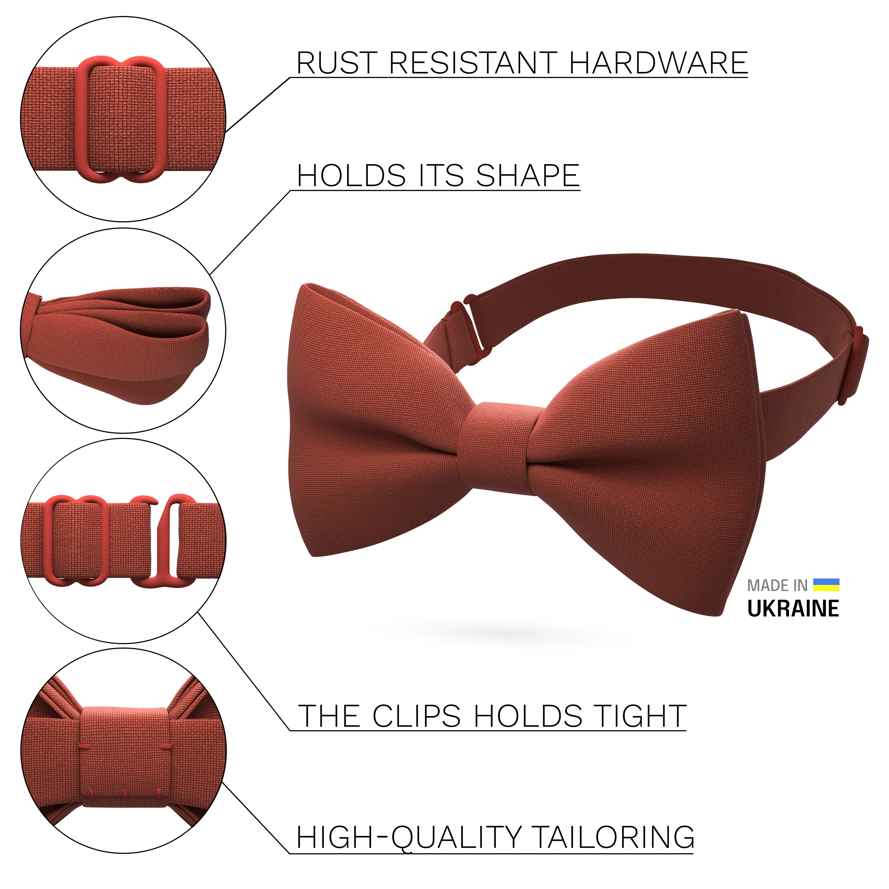 Rust Bow Tie