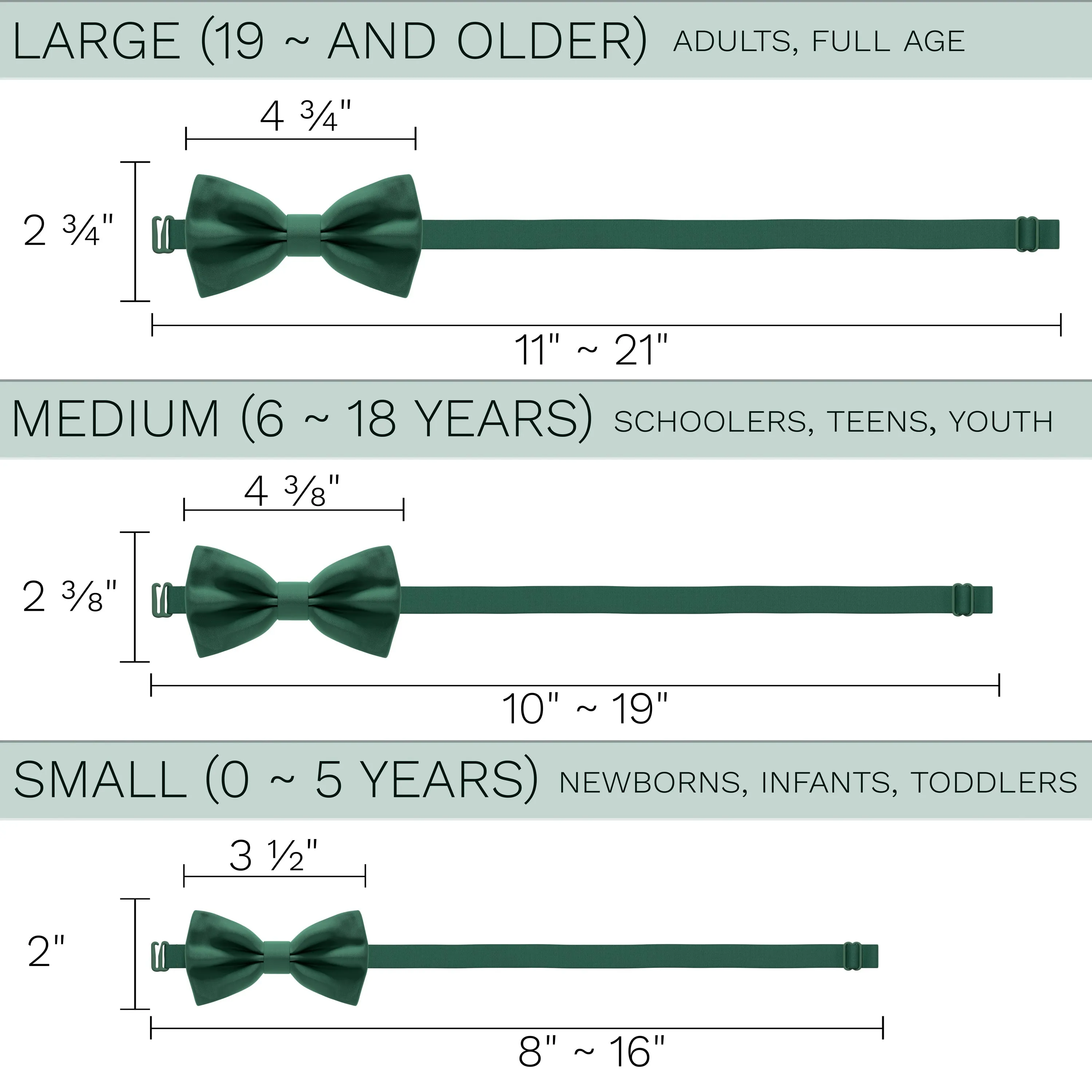 Satin Jade Green Bow Tie