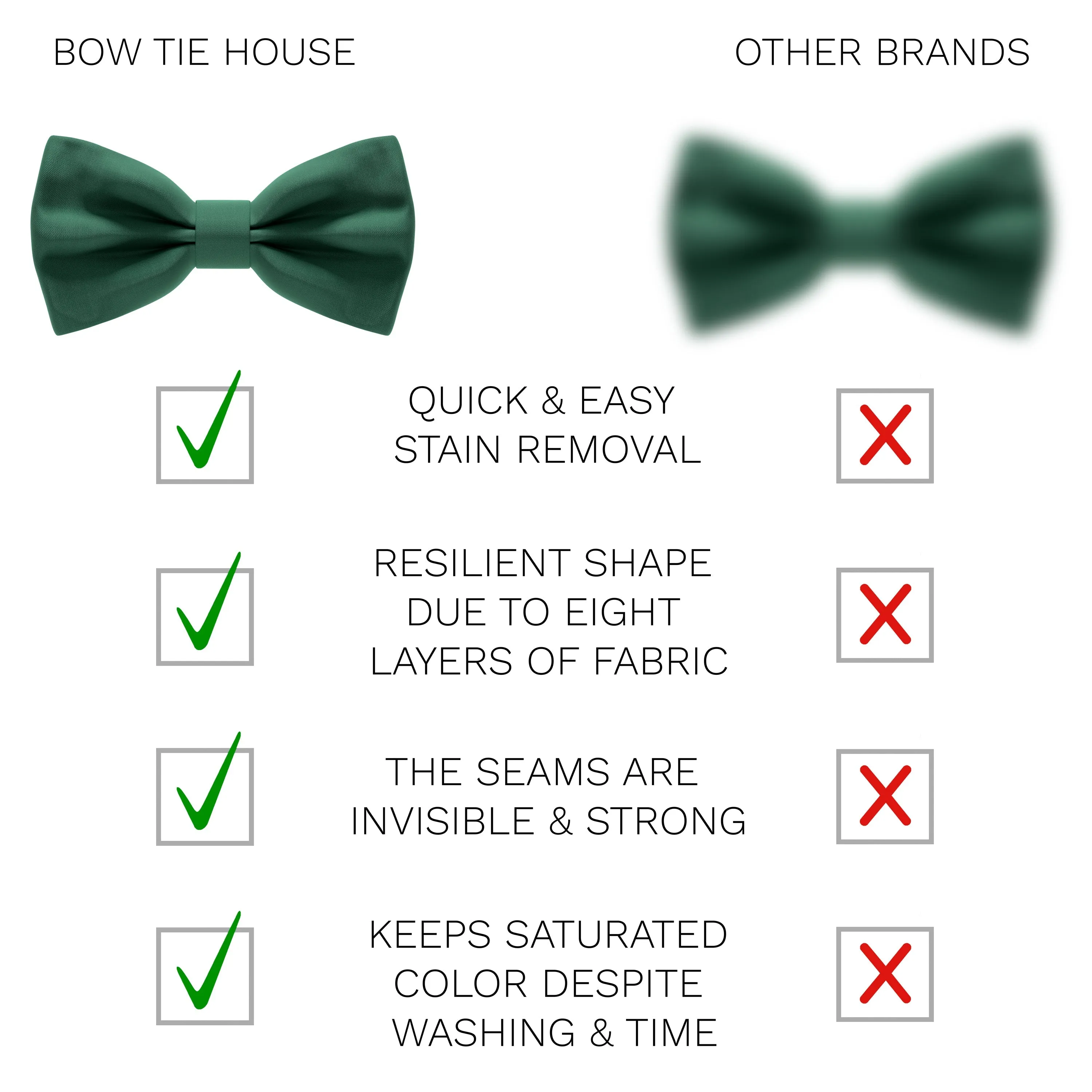 Satin Jade Green Bow Tie