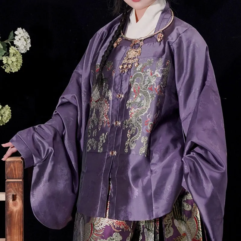 Silk Dreams 绸梦如愿 Ming Dynasty Plus Size Fanling Ao Jacket Mamian Skirt Aoqun Set