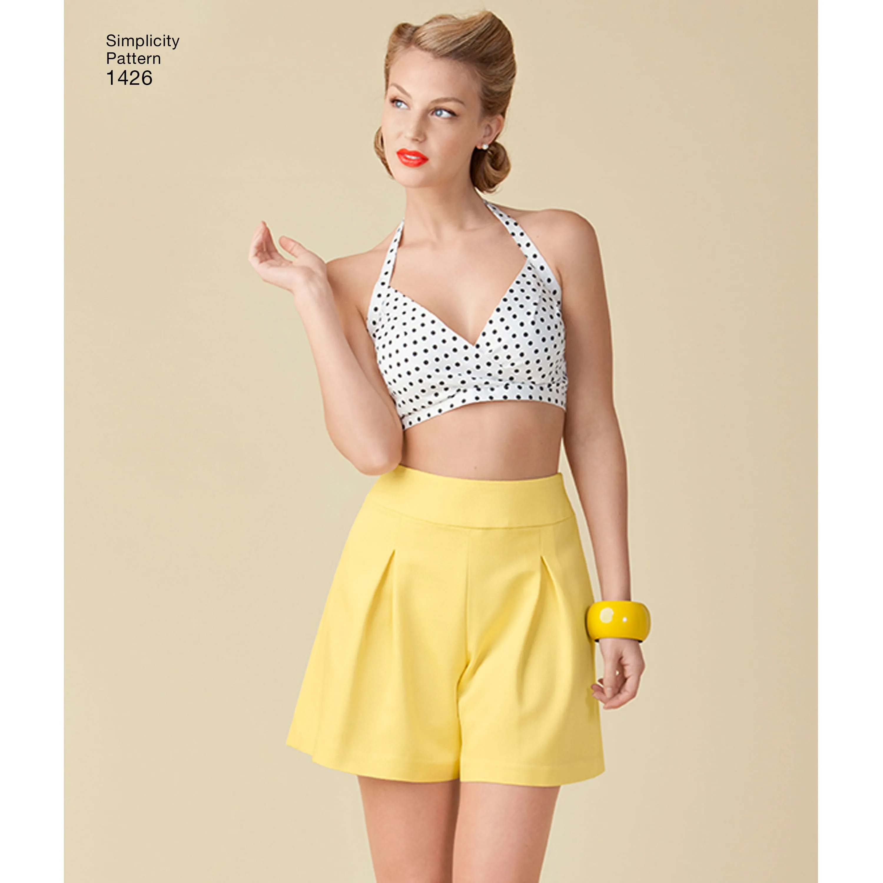 Simplicity Pattern 1426  Women's Vintage 1950's Bra Tops