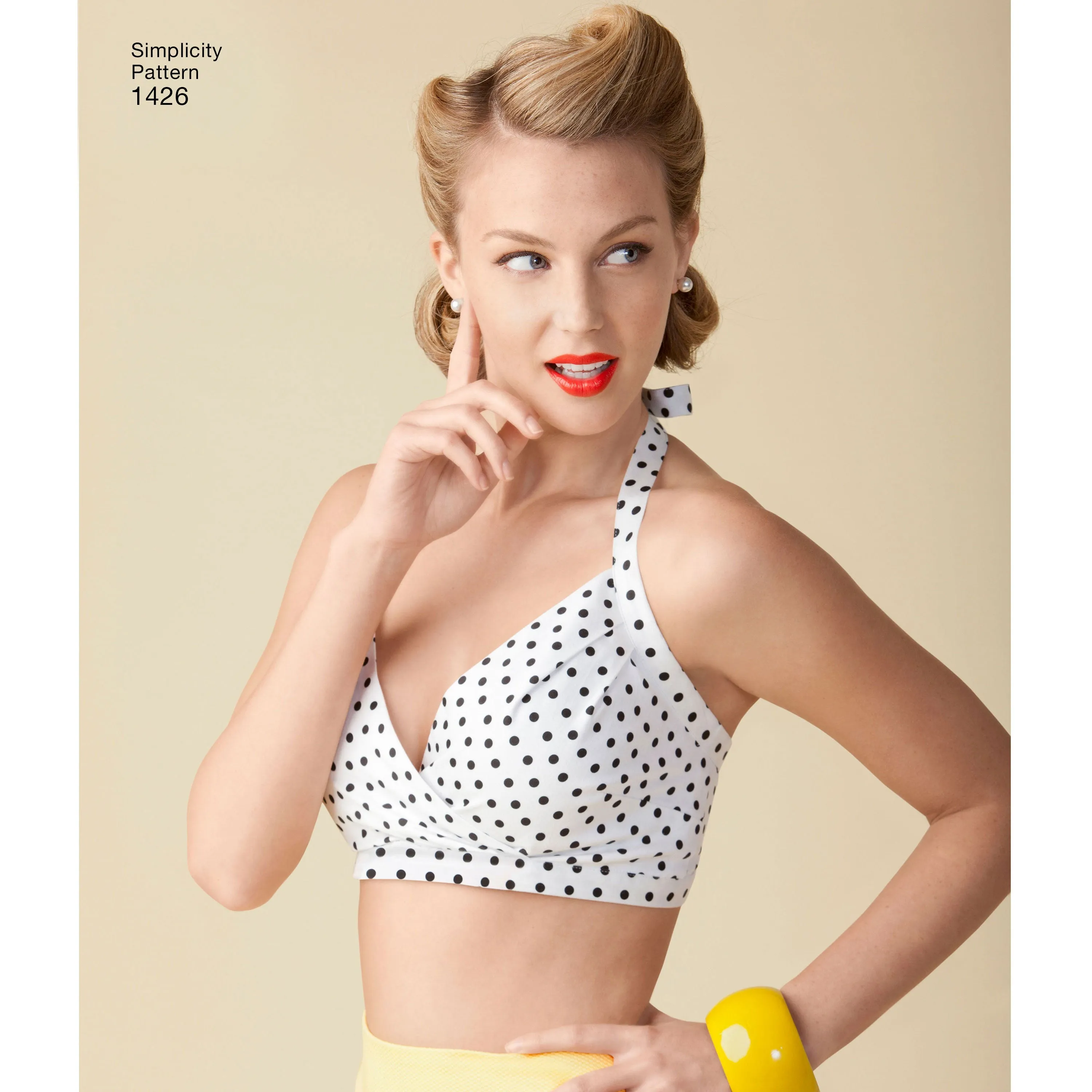 Simplicity Pattern 1426  Women's Vintage 1950's Bra Tops