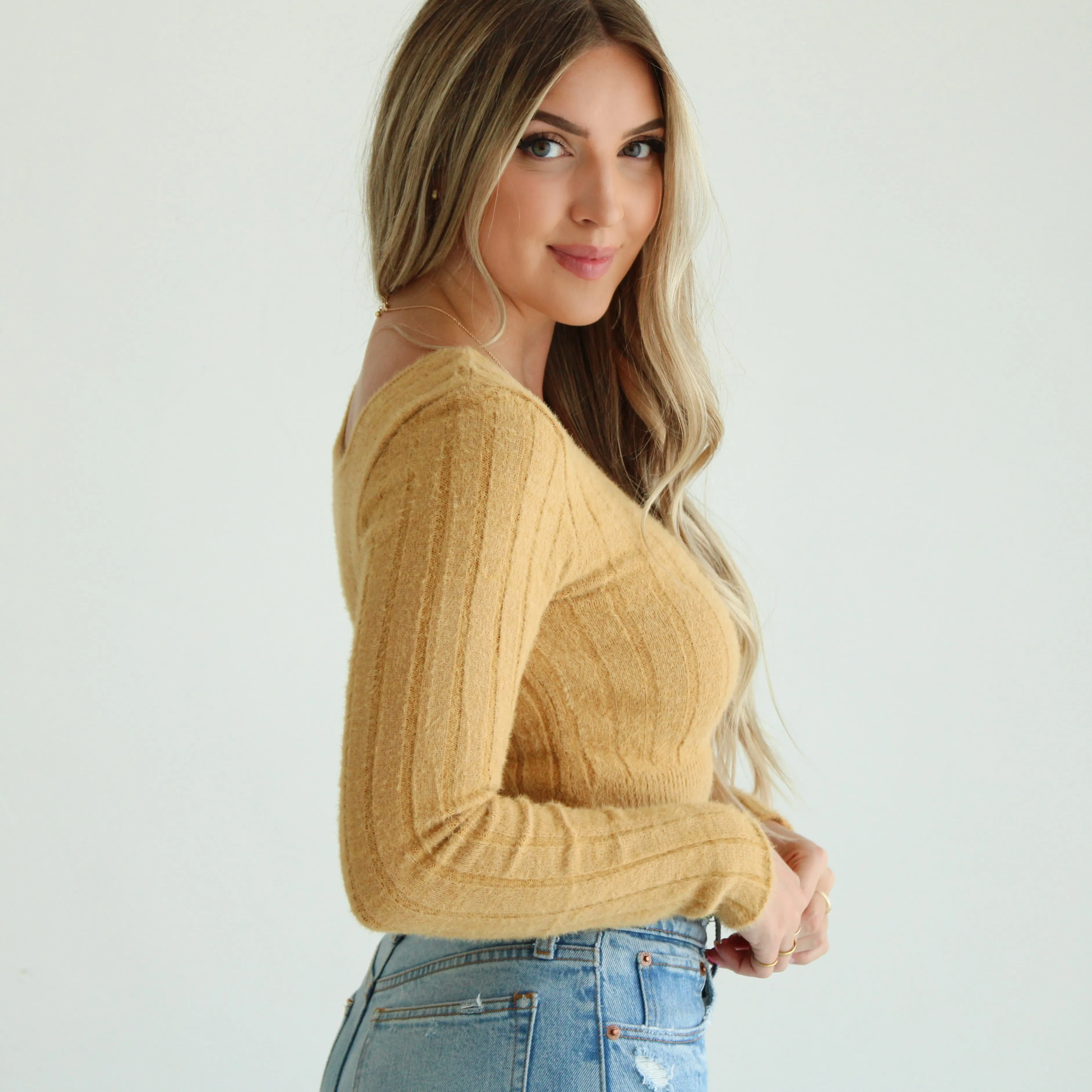 Soft Mohair Cropped Sweater