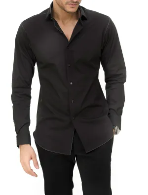 SOLID BLACK DESIGNER SHIRT