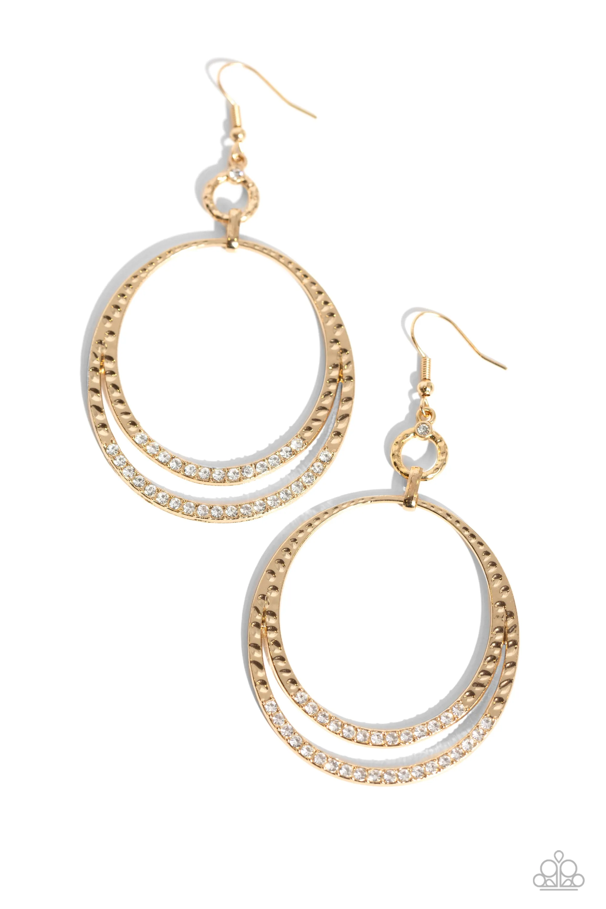 Spin Your HEELS - Gold Earrings - Paparazzi Accessories