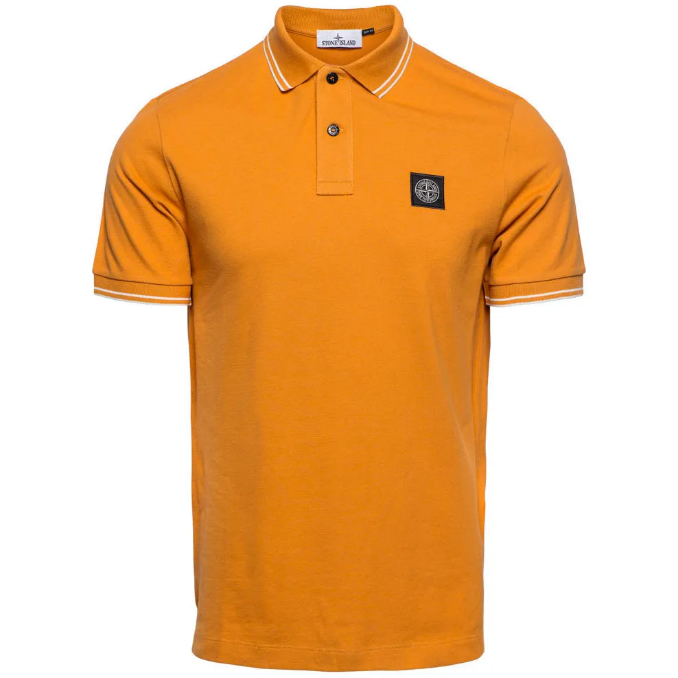 Stone Island Orange Polo Shirt