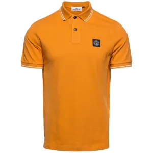 Stone Island Orange Polo Shirt