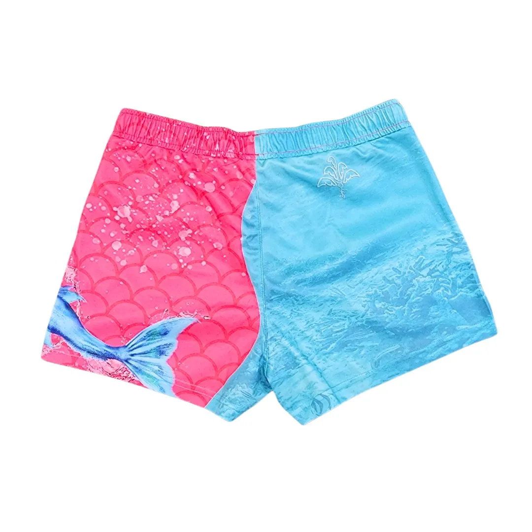 Sun Safe Footy Shorts - Mermaids