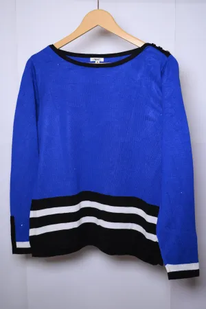 Text Blue Sweatshirt - Medium