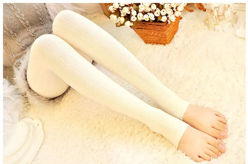 VenusFox Winter Warm Stretch Knitted Skinny Leggings