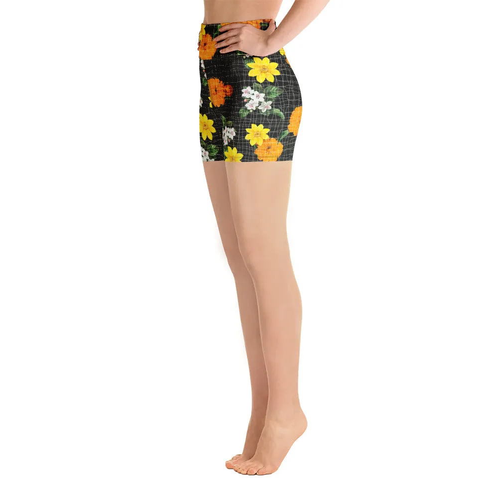 Warm Florals Yoga Shorts