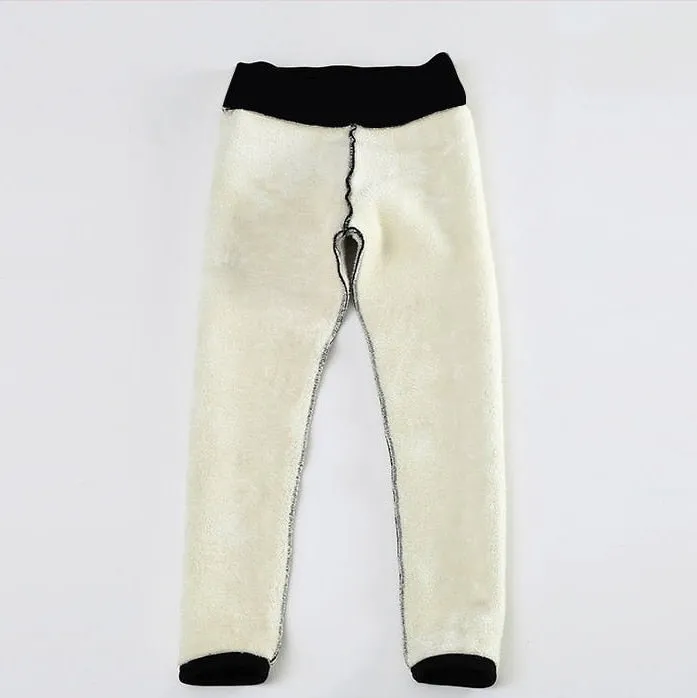 Women Velvet Warm Pants Hight Waist Leggings