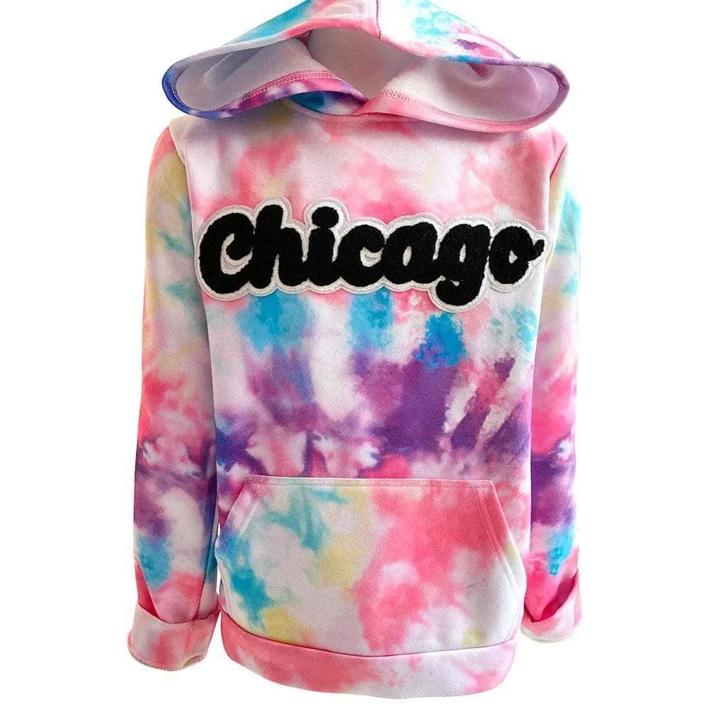 Womens Chicago Tie Dye Hoodie