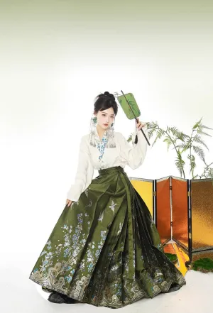 Ying Mei 莹梅 Gilded Songbird Mamian Skirt Set